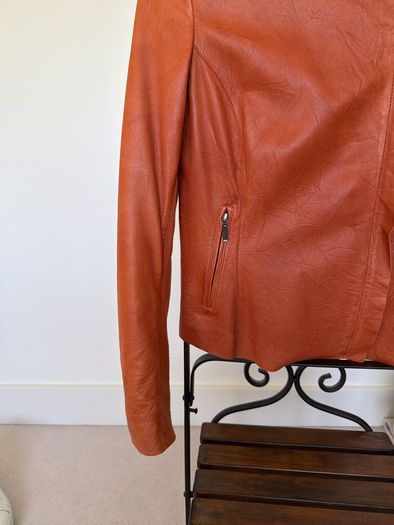 Cigno Nero Genuine Leather Jacket in Tan  UK 10 / EU 38