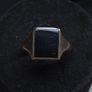 Vintage 9ct Gold Dublin Onyx Signet Ring Image 6