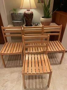4 x Matching Wooden Kitchen Dining Chairs - Can Deliver