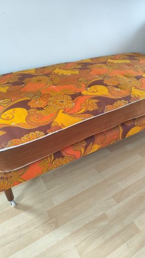 Vintage Psychedelic Groovy 1970s Sofa Bed