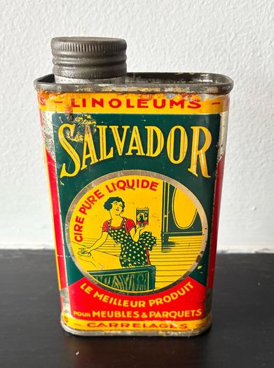 1930's - 1950's Vintage French Polish Tin