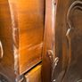 Mid 20th Century Italian Walnut Bombe Chest of Drawers Image 6
