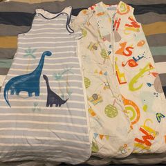Three short sleeve sleep sacks - age range 6-24 months