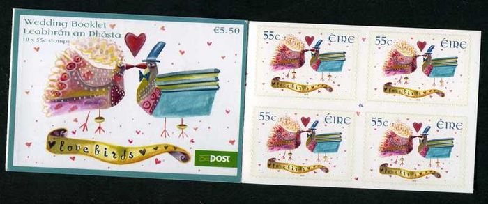2010 Ireland Wedding Commemorative Stamp Booklet Mint Never Hinged (MNH). Hibernian HB165