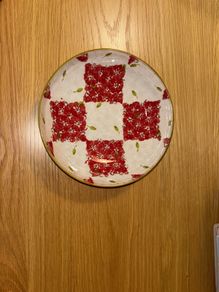 Nicholas Mosse Rare Red and White Lawn Checkered Everyday Bowl