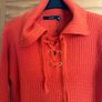 Vero Moda VMLEA LS TIE V-NECK Pullover FR Tangerine Tango / orange  size S UK12 EU40 Postage included Image 5