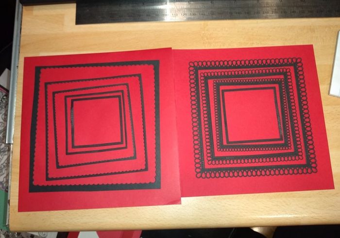 Square loop nest die cutting frames x 9