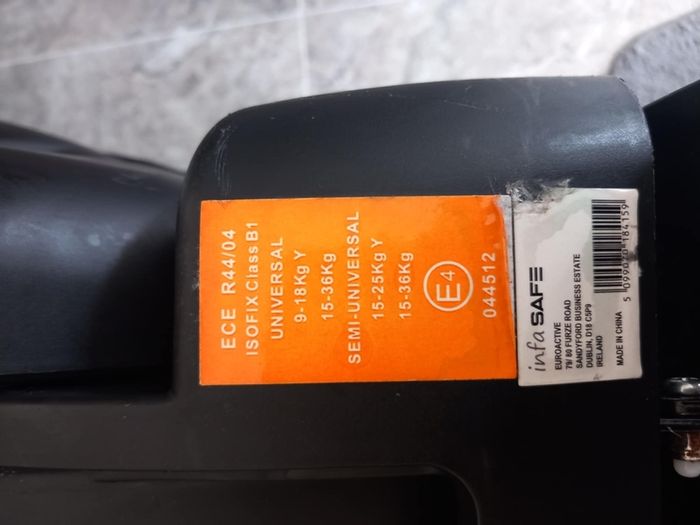 Enfasafe isofix car seat