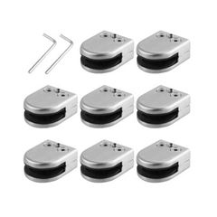 Neoteck Glass Clamps, 8 Pack, 8-10mm, 304 Stainless Steel