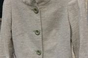 Next Woman Sage Ivory Green Linen Mix Coat Jacket