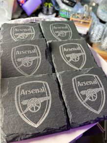 arsenal slate coasters
