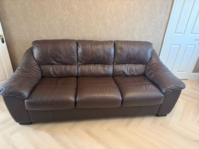 Leather suite of furniture