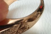 New gold ring vintage with red stone