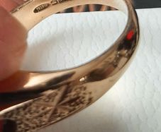 New gold ring vintage with red stone