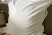 New 100% cotton crisp white 65cm x 65cm French ladder stitch Oxford pillowcase