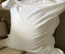 New 100% cotton crisp white 65cm x 65cm French ladder stitch Oxford pillowcase