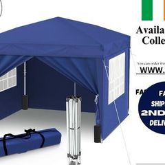 3m x 3m Pop Up Gazebo with Sides & 4 Weight Bags & Carry Bag