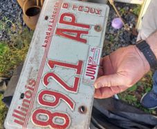 Pair of Vintage 1992 Illinois USA Truck License Plates