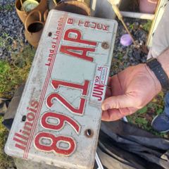 Pair of Vintage 1992 Illinois USA Truck License Plates