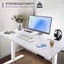 Electric Standing Desk Height Adjustable Standing Desk Stand Up Desk for Home Office, Sit Stand Desk Adjustable Desk 120 x 60 cm, White (FREE POSTAGE) Image 2