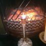 vintage cut glass candle stick Image 2