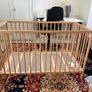 Wooden baby crib with good condition Clevamama cool gel mattress (barely used) + new mattress protector Image 4