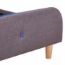 Bed Frame Taupe Fabric 150x200 cm Image 5