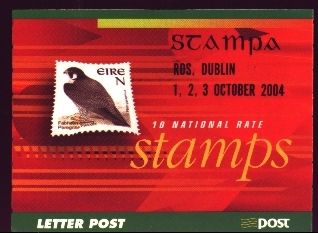 2004 Ireland Stampa Members Souvenir N value Birds (Pied Wagtail & Peregrine Falcon) Definitive Booklet Overprinted for Stampa Mint Never Hinged (MNH)