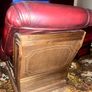 Genuine Italian Burgandy Real Leather Armchairs Image 6