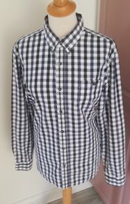 Jeff Banks mens long sleeve check shirt large size
