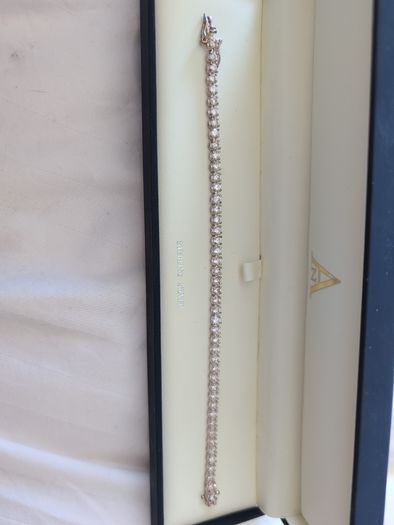 Sterling silver diamond bracelet