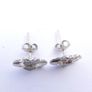 Vintage Sterling Silver 925 Claddagh Stud Earrings Image 7