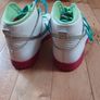Womens Nike Dunks High White Metallic Silver and Cherry  Size UK 3.5 Image 2