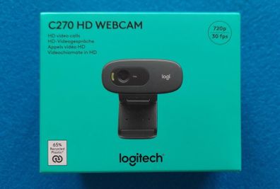 Logitech C270 HD Webcam 720p Video Noise Reducing Mic