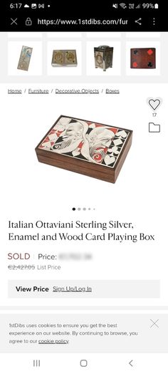 Italian Mid Century Modern Jatoba and Silver Plated Cigarette Box
