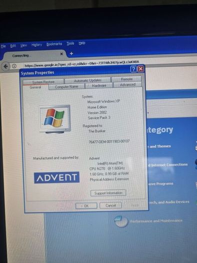 Advent AIO-1O0 all-in-one desktop computer Windows XP