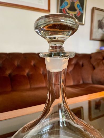 Vintage Full Bodied Red Wine Glass Decanter Original Stopper