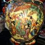 Beautiful Vintage Chinese Satsuma Style Footed Planter Moriage Geisha Cachepot Jardiniere,. Add a touch of classic Hollywood Regency flair to your home Image 2