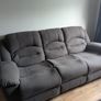 Sofa 3 seater recliner with 2 recliner armchairs. Image 2