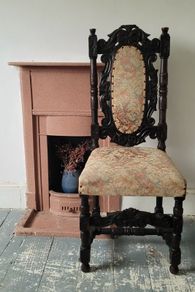19th century carved oak jacobean chair