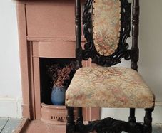 19th century carved oak jacobean chair