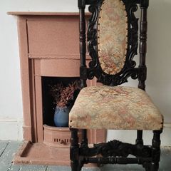 19th century carved oak jacobean chair