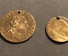 Great Britain 1790 and 1791 Spade Half Guinea and Guinea Tokens