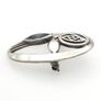 925 Vintage Kit Heath Designer Silver & Blue Topaz Brooch Image 6