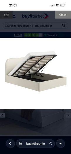 Ottoman double bed brand new off white colour