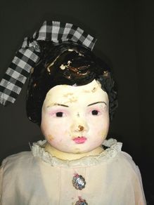 Antique Papier Mache Victorian German Doll