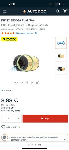 fuel filter for Audi,Seat,Skoda,Volkswagen