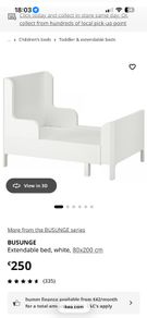 IKEA extendable toddler bed and mattress