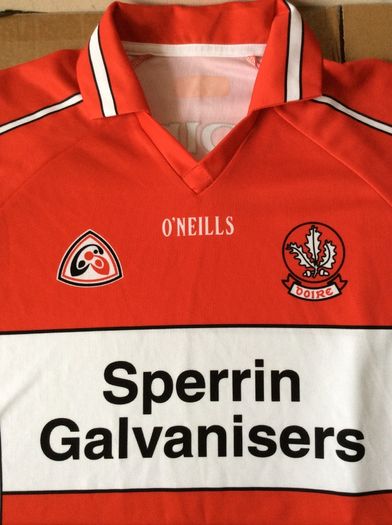 Derry Jersey. Official Oneills Derry GAA Mens Away Jersey. Season 2007-2009.Authentic Original From The Time. Not A Modern Day Remake.