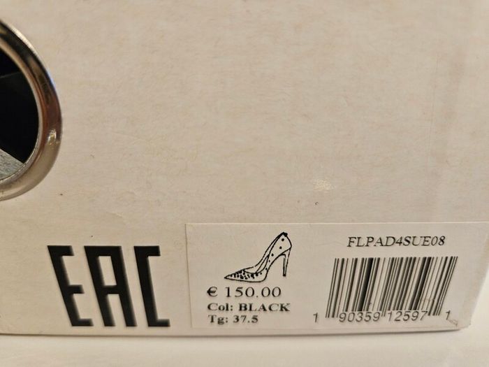 GUESS FLPAD4SUE08 high heels courts shoes nlack suede with metal studs RRP 150e 4.5 UK NEW & BOXED bank holiday sale